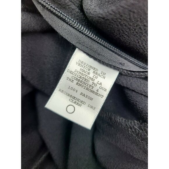 New Flynn Skye Black Ariel Jumper Womens M Lace Up Back Jumpsuit Deep V Rayon - Picture 8 of 9